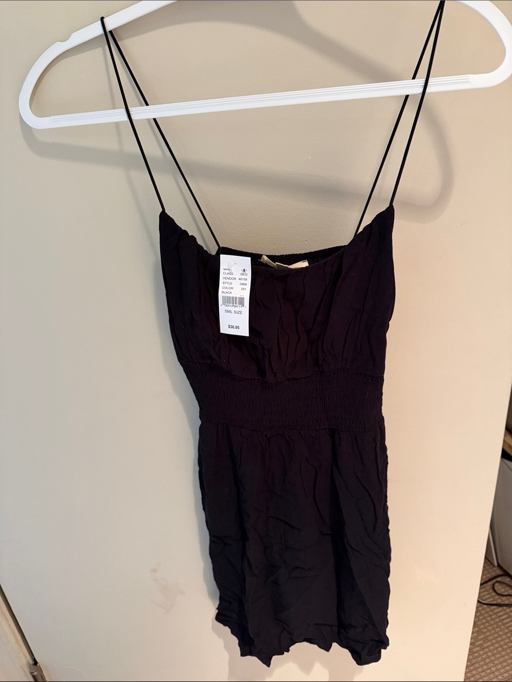 La Hearts Black Spaghetti Strap Mini Dress